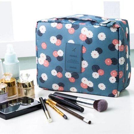 Portable Makeup Organizer Bag – Waterproof Cosmetic Pouch for Travel, Skincare & Toiletry Storage